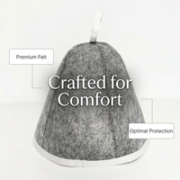 Sauna Hat for Steam Bath, Steam Room Essential Parts, Heat Resistant Sauna Cap, Stylish Appearance Sauna Hat, Sauna Hat with Hanging Loop