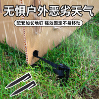 Outdoor Cat Feeding House with Rain Shelter, PP Plastic, Waterproof