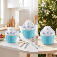 Ice Cream Machine Electric Countertop Ice Cream Machine Appliance Compact Homemade for Families, Kitchen, Home