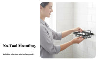 Drillno-Drill Installation Corner Basket No Drilling Corner Holder Waterproof Shower Shelf Space-Saving for Homeowners, Students, Families, Restroom, Dorm Room, Kitchen