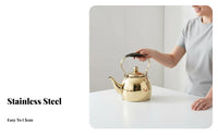 Stainless Steel Tea Kettle Heat Resistant Handle Teapot for Tea , Restaurant, Camping