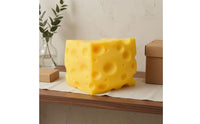 Slow Rebound Squishy Cheese Toy Yellow Swiss Cheese Squishy Molded Holes Rounded Edges