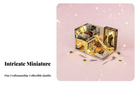 DIY Miniature House Kit Build It Yourself DIY Wooden Miniature Kit Highly Detailed 3D Wooden Puzzle House for Adults, Birthday Gift, Creative Project