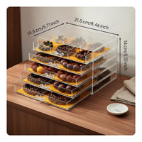 Rotatable Design Multi-Layer Bracelet Box Transparent View Rotating Jewelry Organizer Dust-Proof for Collectors, Desktop, Dressing Table