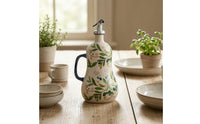 Ceramic Oil Dispenser Bottle Ergonomic Oil Dispenser with Handle Container Long-Lasting Modern for Home Cooks, Kitchen
