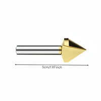 90 Degree Countersink Boring Tool Metal-Coated Deburring Chamfer Cutter Wear-Resistant Single Flute Countersink Bit for Machinists, Woodworkers