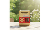 ATM Piggy Bank Secure-Look Piggy Bank with Keypad Electronic Safe with Dial Realistic Sturdy for Children, Playroom, Bedroom