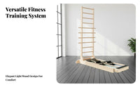 Multi-Directional Pilates Ladder Adjustable Sliding Base Pilates Ladder Barrel Professional Grade Core Training Barrel for Seniors, Adults, Gym
