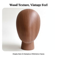 Hairpiece Display Model Hat Display Head Easy to Clean Fiberglass-Reinforced Plastic Oval Mannequin Head Sturdy Smooth Surface