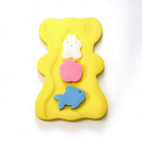 Baby Bath Sponge Contoured Bath Sponge with Bear Shape Baby Bathtub Cushion Foam Thick for Babies