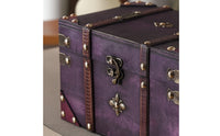 Wooden Storage Box with Hinged Lid Vintage Wooden Jewelry Box Retro Container for Collectors, Vanity