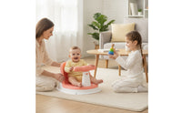 Baby Bath Chair with Handle Bar Safe Infant Bath Seat with Backrest Baby Shower Chair with Drainage Non-Slip Floor Seat Stable