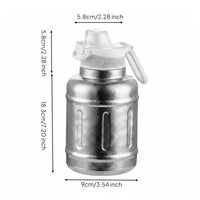 metal Water Bottle Rust Half Gallon Water Bottle Shatterproof Container Gear for Fitness Users