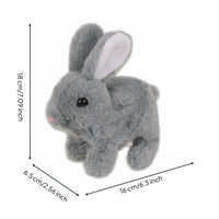 Realistic Hare Stuffed Easy Battery Operated Realistic Hare Chirping Sounds Electronic Walking Bunny for Young Children, Playroom