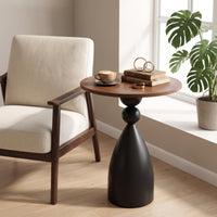 Round Side Table Small Round Decorative Table Sculptural Furniture for Living Room, Bedroom, Reading Corner