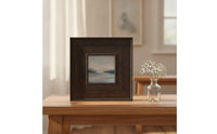 Wooden Picture Frame Rustic-Lumber Frame with Black Border Wall-Mountable for Bedroom, Hallway