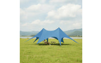 Star Canopy Tent Waterproof Two-Peaked Tent Tear-Resistant for Group Camping