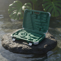 Hard Storage Case Portable Toolbox with Top Compartment Sturdy for Repair Shop