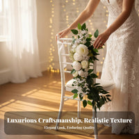 Wedding Arch Flower Long-Lasting Silk Material Wedding Arch Flowers Artificial Flower Swag Handmade Faux Floral Row Reusable
