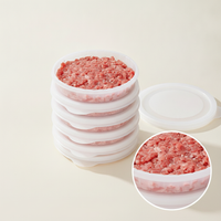 Disposable Food Grade Patty Freezer Storage Box for Beef, Shrimp, and Meat Patties, Refrigerator Organizer for Baby Food