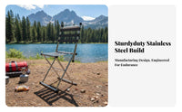 Foldable Design Collapsible Travel Seat Heavy-Duty Cross-Frame Webbed Stool Long-Lasting Construction Portable Seating High Load Capacity for Anglers, Outdoor Enthusiast S, Travelers, Camping, Fishing, Barbecue, Picnic
