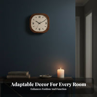 Battery Powered Decorative Hanging Clock Silent Movement Retro Design Wall Clock Metal Hands for Homeowners, Adults, Bedroom, Hallway