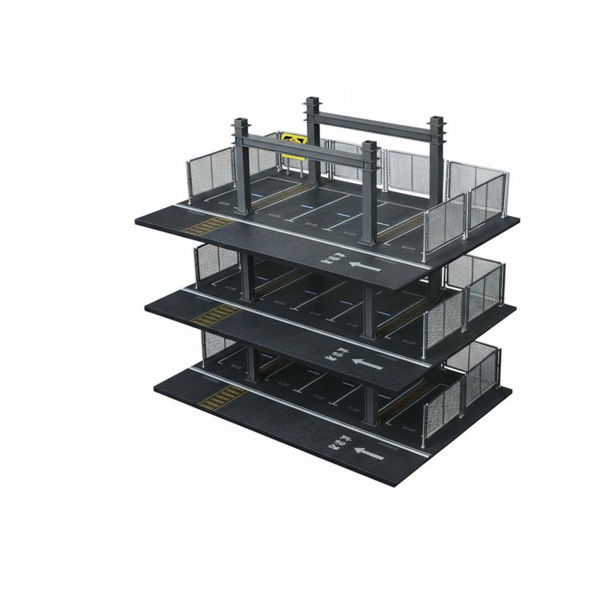 1:64 Scale Parking Garage Detailed Simulation Model Car Parking Lot Scene for Hobbyists