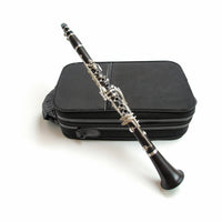 Silver-Plated B-Flat Clarinet Beginner-Friendly 17 Key Clarinet Responsive Woodwind Reliable for Stage Practice