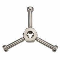 Copper Faucet Replacement Handle Threaded Three-Spoke Faucet Handle Corrosion-Resistant Hardware Sleek for DIYers