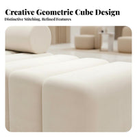 Multi-Functional End-of-Bed Bench Multipurpose Design Wavy Seat Ottoman Modern Aesthetic Long Stool Soft Upholstery for Homeowners, Interior Designers, Business Owners, salon, Reception Area, Living Room, Entrypath