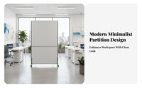 Movable Rolling Panel Divider Light-light-blockinging Folding Panel Divider on casters Nontransparent divider Screen Freestanding for Facility Managers, Business Owners, Warehouse, accessibleplanconcept areas, Conference Room, Studio Apartment