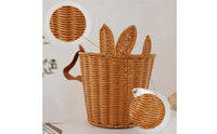 Handwoven Rattan Backpack Basket Hands-Unrestricted Basket with Shoulder Straps Lightweight Long-Lasting for Children, Picnic