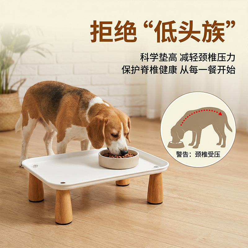 自动喂食器增高架家用宠物吃饭猫粮支架加高护颈喝水底座食盆托盘