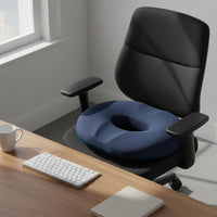 Donut Pillow Pressure Relief Viscoelastic Foam Seat Pad Coccyx Pad Ergonomic Design Chair Pad Removable Cleanable Cover for Car