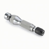 Screwdriver Handle with Bit Holder Knurled Grip Locking Bit Driver Compact Manual Screwdriver Holder for Handymen