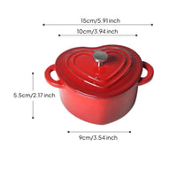 Enameled Cookware with Lid Enameled Cast Iron Casserole with Lid Heat-Retaining Dutch Oven for Couples, Home Cooks, Kitchen