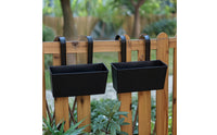 Railing Planter Box over-the-Rail Hanging Planter Box Drainage Railing Flower Pot for Fence, Patio