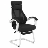 Ergonomic Support Sled Base Mesh Chair Padded Seat Mesh Back Sled Chair Sturdy Frame Office Furniture for Students, Conference Attendees, Guests, Study Room, Reception Area