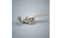 Stainless Steel Latch Handle with Strike Plate Brushed Silver Handle with Strike Plate Spring-Loaded Hardware Industrial for Steamer