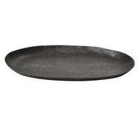 Oval Serving Tray Low-Profile Aluminum Tray Vintage-Retro-Styled Platter for Tea Service, Living Room