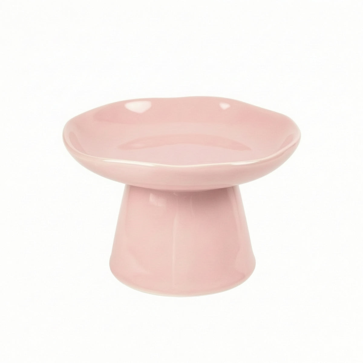 Ceramic Cat Bowl with Stand for Pets, Wide Mouth, Neck Protection