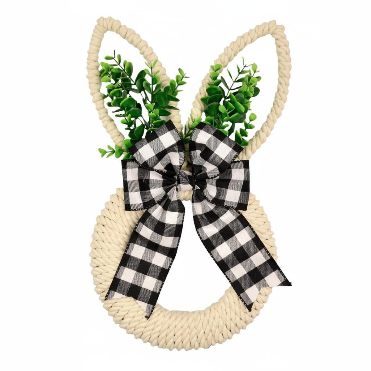 Easter Hare Wreath Handmade Look Easter Hare Door Hanger Rustic Vernal Season Wall Decor Lightweight Holiday Decoration Easy To