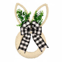 Easter Hare Wreath Handmade Look Easter Hare Door Hanger Rustic Vernal Season Wall Decor Lightweight Holiday Decoration Easy To