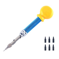 Punch Tool with Interchangeable Tips Hole Perforator Wrist Strap Hole Perforator for Leathercrafters, Crafters, Leathercraft