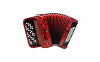 Russian Accordion Non-Slip Textured Keys Chromatic Button Accordion Includes Straps and Backpack Musical Instrument for Concert