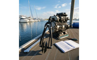 Reinforced Dual Tube Motor Flusher Curved Tubing Outboard Motor Flusher Hose Connection