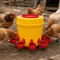 Automatic Poultry Waterer for Quail, Chicken, Duck, Goose - Farm Animal Drinking Bowl Feeder