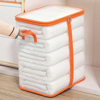 Heavy Duty Storage Bags and Moving Bags, Clear Storage Bags with Zips, Stackable Rectangular Under Bed Organiser for Quilts and Seasonal Clothing