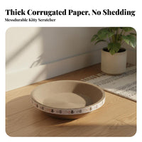 Oval Nailing Bowl Sturdy and Wear-Resistant Oval Nailing Board Dense Cardboard Feline Nailer for Kittens, Small Areas, Indoors, Bedroom