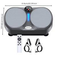 Home Workout Whole Body Vibration Platform Non-Slip Surface Vibrate Plate Exerciser Wireless Control Whole Body Vibration Instructor Digital Display